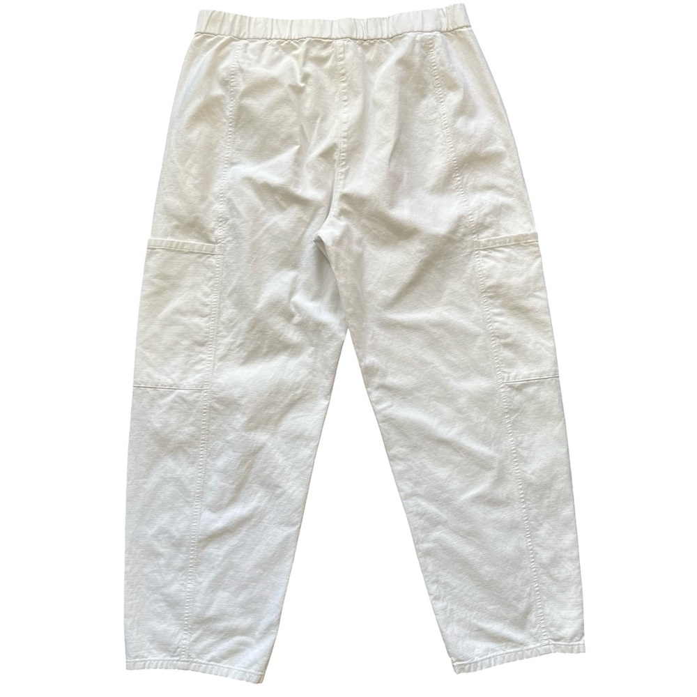 Eileen Fisher Women’s Cream White Cargo Ankle Pants Size Medium - Picture 2 of 7